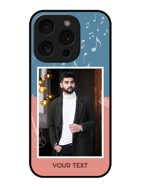 Custom iPhone 15 Pro Custom Metal Phone CaseWith Color Musical Note Design