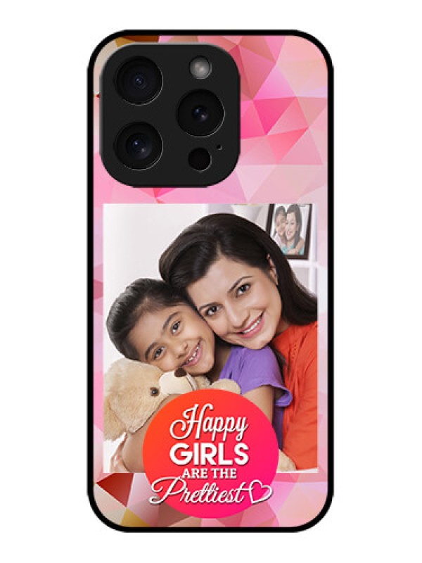 Custom iPhone 15 Pro Custom Metal Phone CaseAbstract Triangle Design