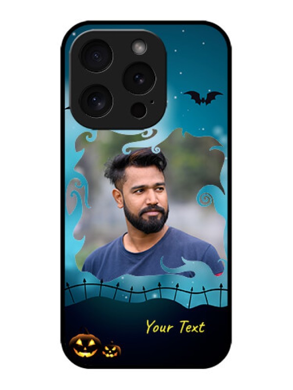 Custom iPhone 15 Pro Custom Metal Phone CaseHalloween Frame Design