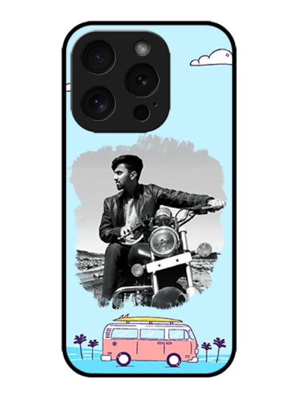 Custom iPhone 15 Pro Custom Metal Phone CaseTravel and Adventure Design