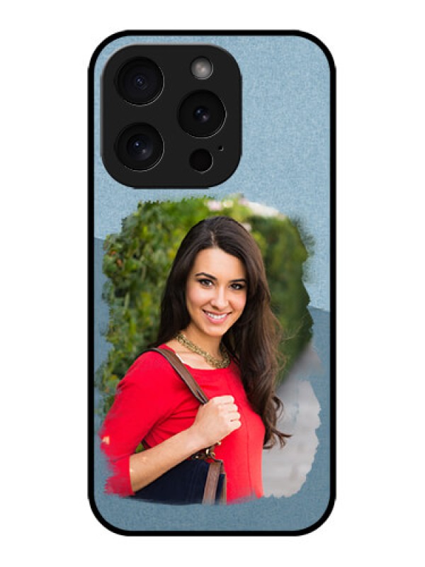 Custom iPhone 15 Pro Custom Metal Phone CaseGrunge Line Art Design