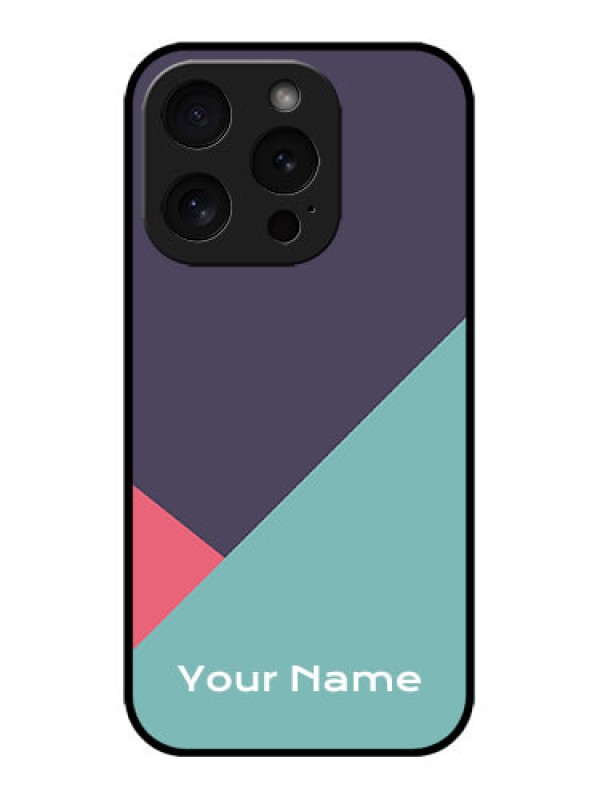 Custom iPhone 15 Pro Custom Metal Phone CaseTri Color Abstract Design