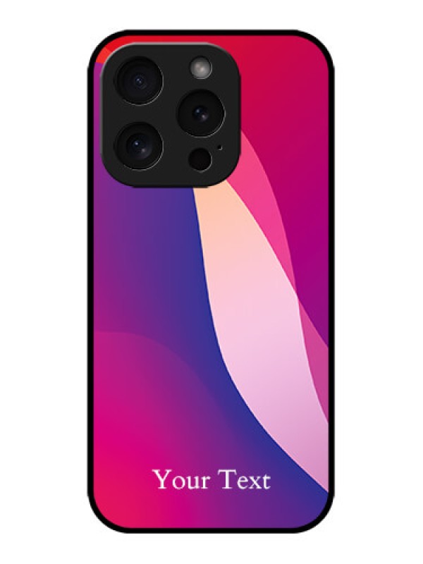 Custom iPhone 15 Pro Custom Metal Phone CaseDigital Abstract Overlap Design