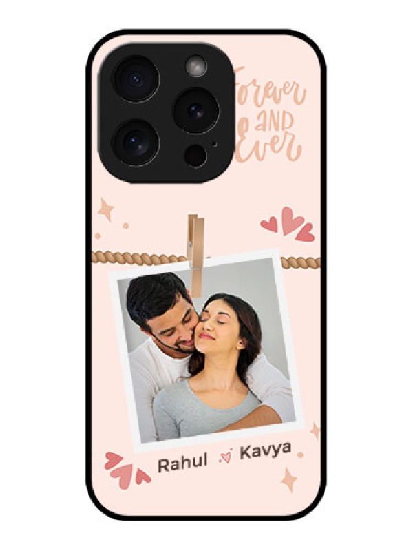 Custom iPhone 15 Pro Custom Metal Phone CaseForever And Ever Love Design