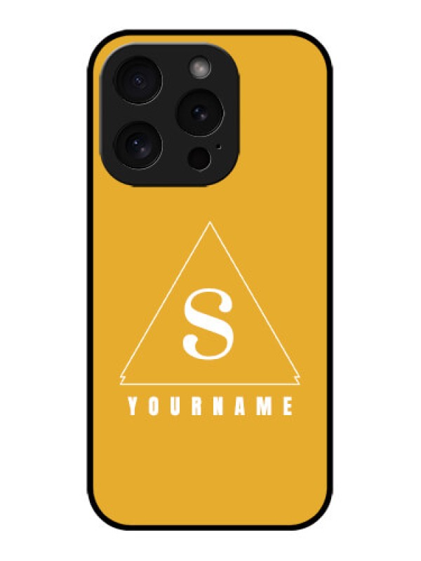 Custom iPhone 15 Pro Custom Metal Phone CaseSimple Triangle Design