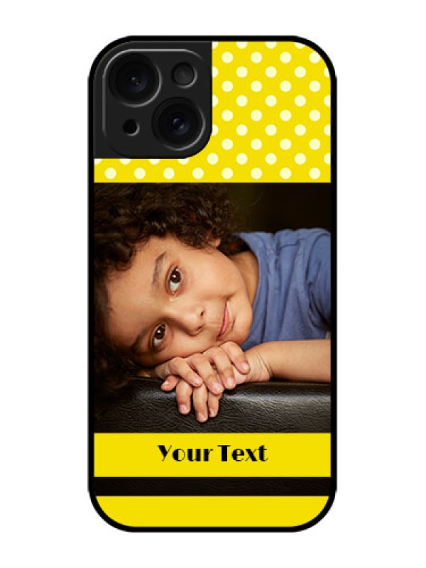 Custom iPhone 15 Custom Metal Phone CaseBright Yellow Case Design