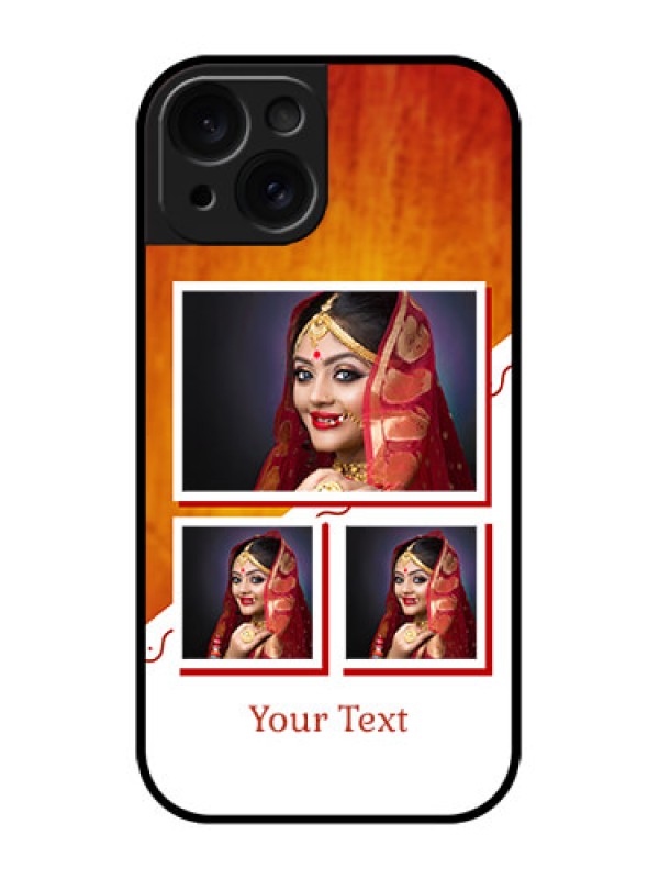 Custom iPhone 15 Custom Metal Phone CaseWedding Memories Design