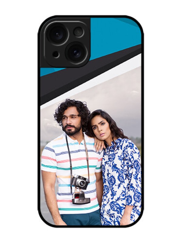 Custom iPhone 15 Custom Metal Phone CaseSimple Pattern Photo Upload Design