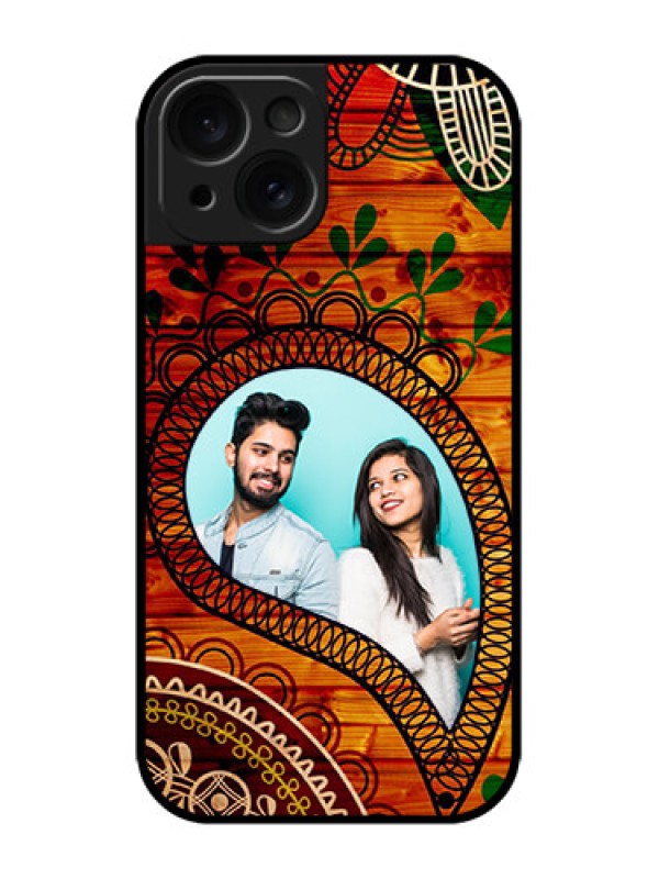 Custom iPhone 15 Custom Metal Phone CaseAbstract Colorful Design