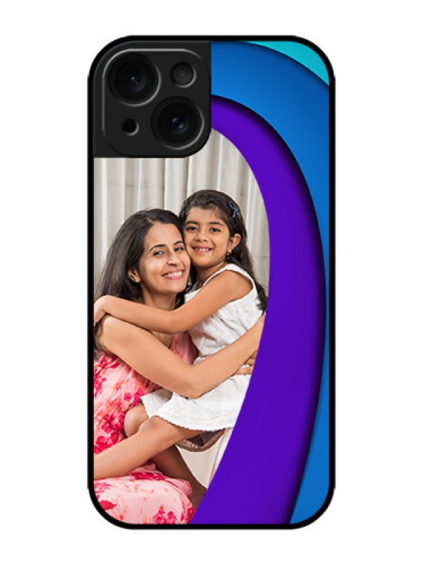 Custom iPhone 15 Custom Metal Phone CaseSimple Pattern Design