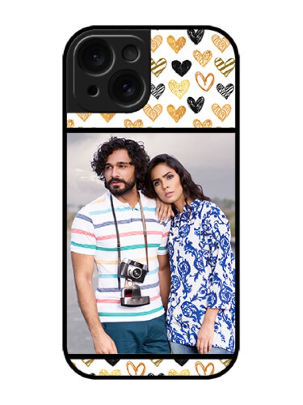 Custom iPhone 15 Custom Metal Phone CaseLove Symbol Design