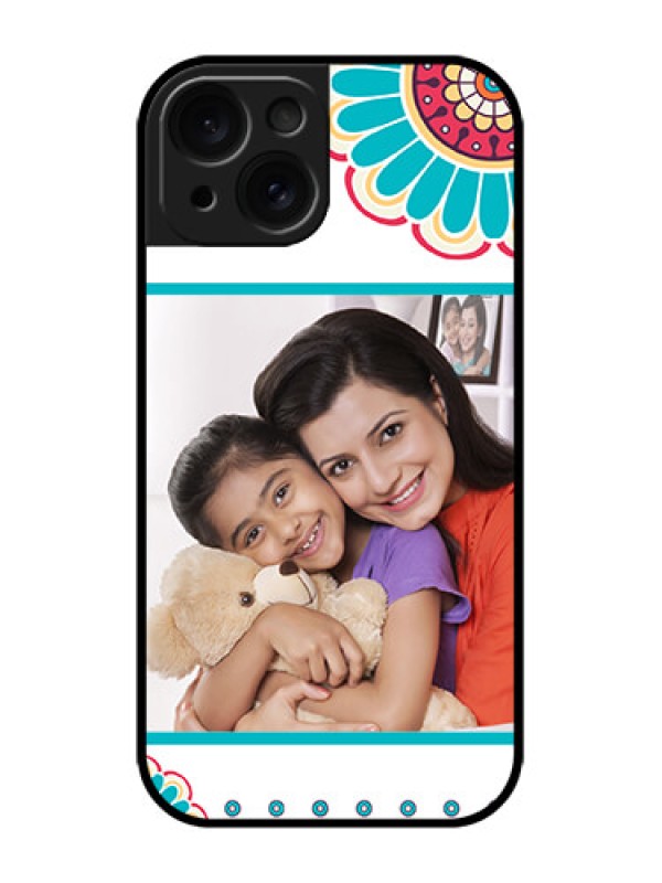 Custom iPhone 15 Custom Metal Phone CaseFlower Design