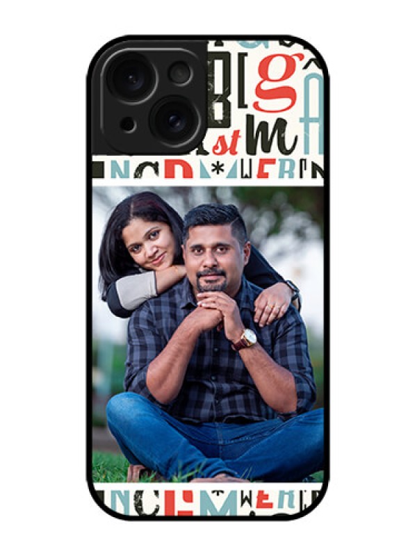 Custom iPhone 15 Custom Metal Phone CaseAlphabet Design