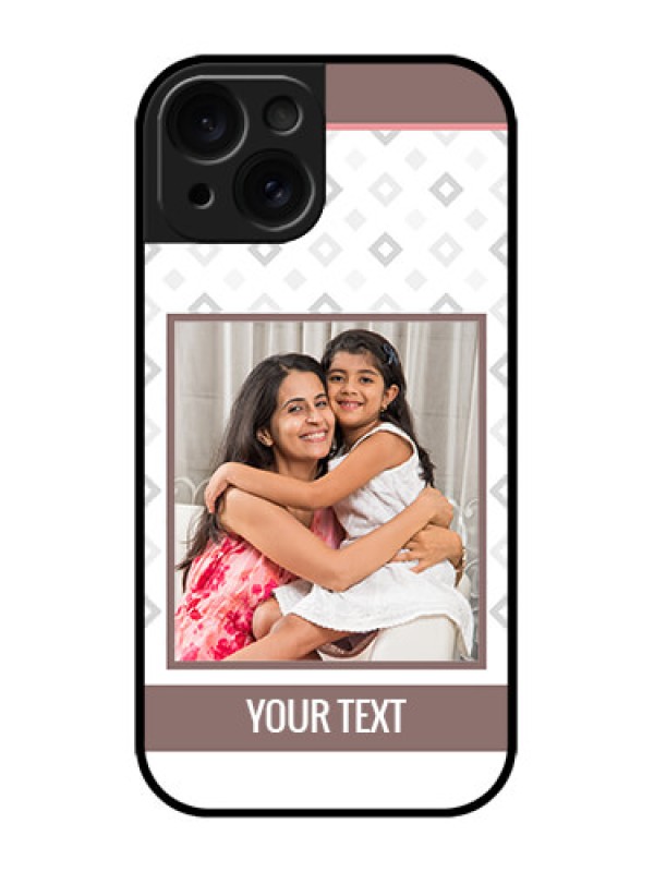 Custom iPhone 15 Custom Metal Phone CaseSimple Diamond Design