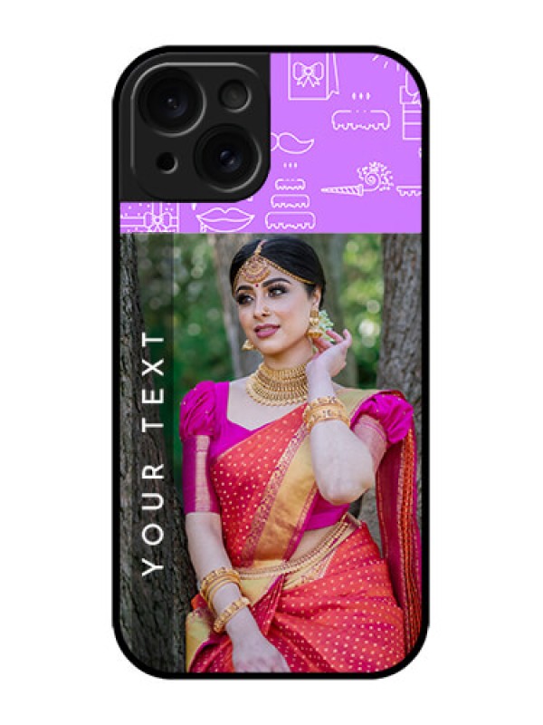 Custom iPhone 15 Custom Metal Phone CaseBirthday Icons Design