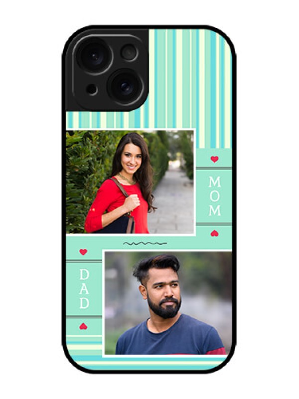 Custom iPhone 15 Custom Metal Phone CaseMom and Dad Pic Design