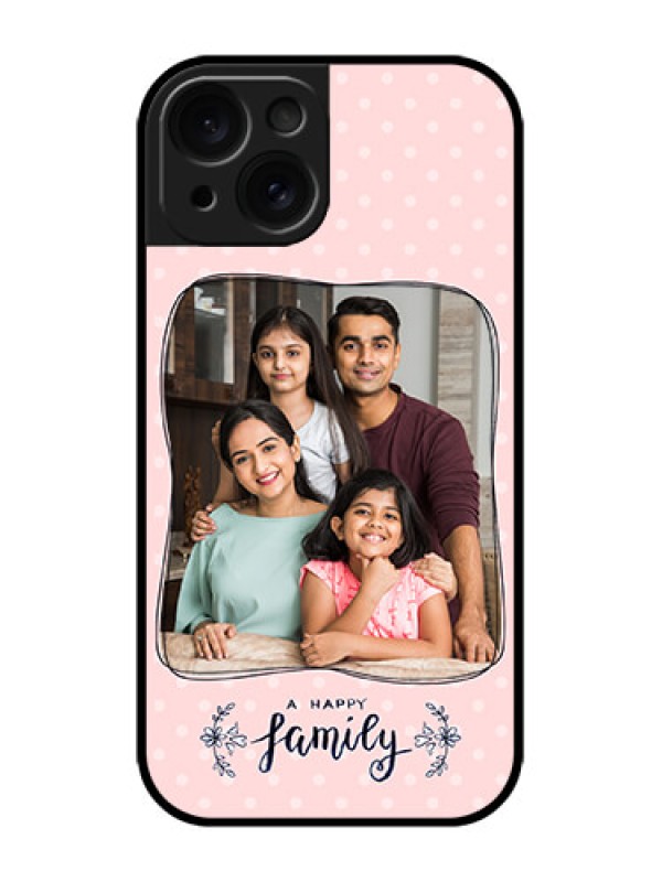 Custom iPhone 15 Custom Metal Phone CaseFamily With Dots Design