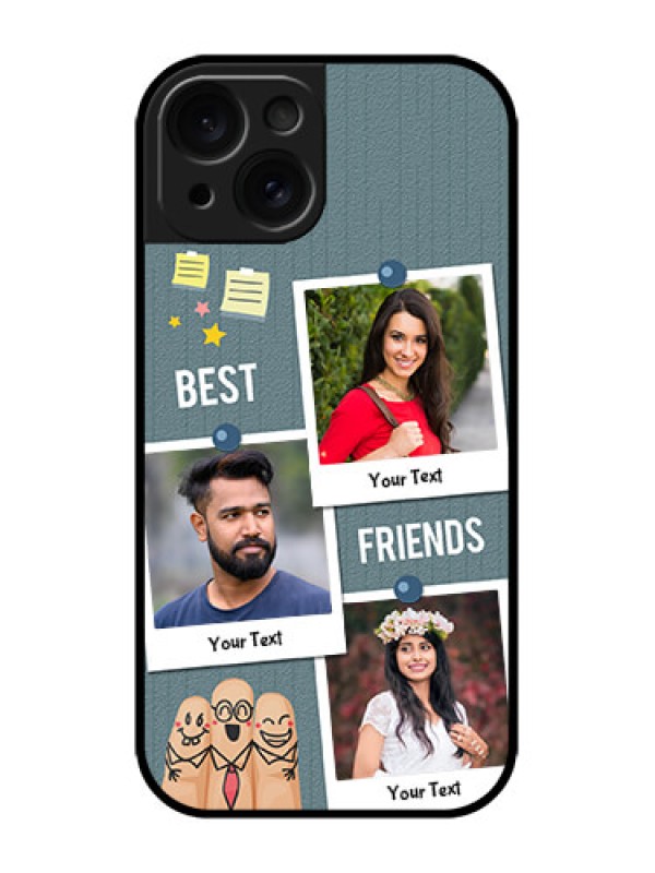Custom iPhone 15 Custom Metal Phone CaseSticky Frames And Friendship Design