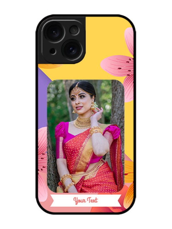 Custom iPhone 15 Custom Metal Phone Case3 Image With Vintage Floral Design