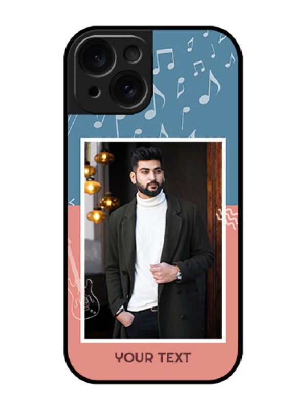 Custom iPhone 15 Custom Metal Phone CaseWith Color Musical Note Design