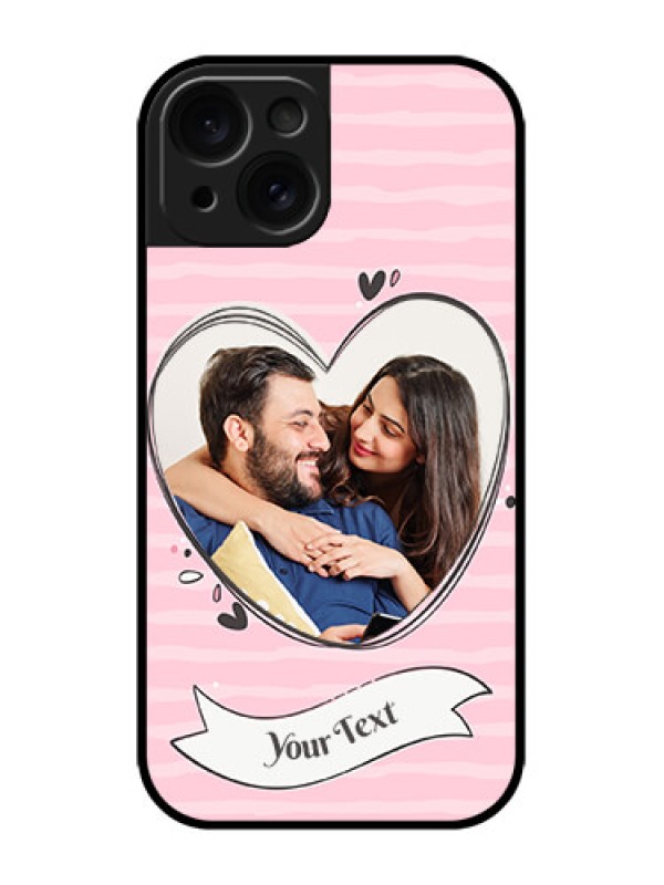 Custom iPhone 15 Custom Metal Phone CaseVintage Heart Design