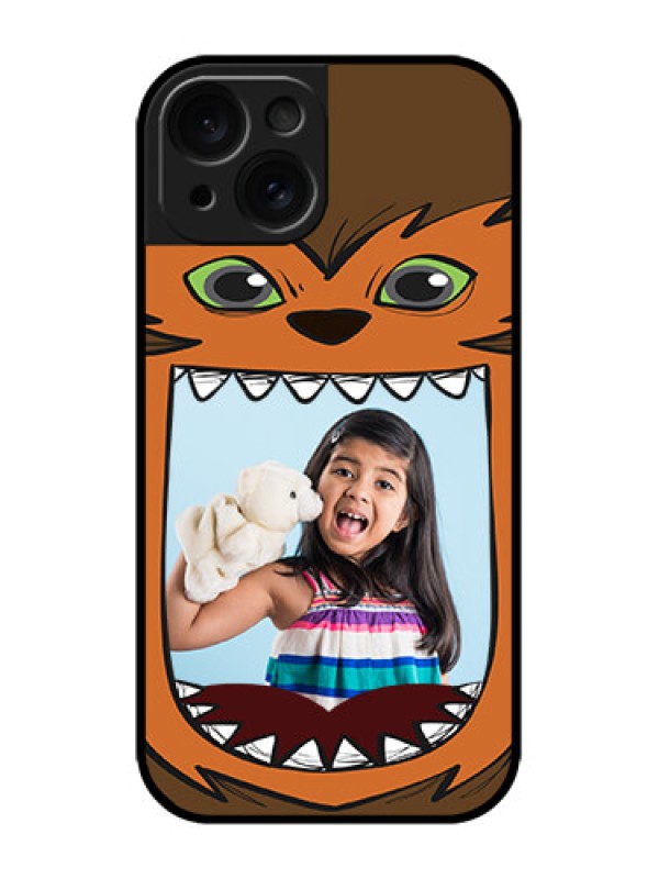 Custom iPhone 15 Custom Metal Phone CaseOwl Monster Back Case Design