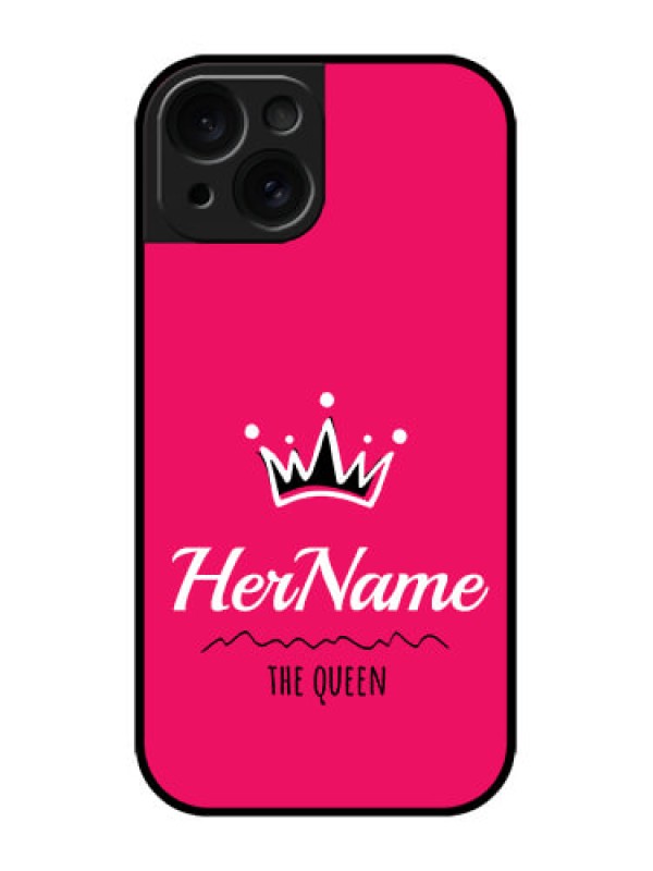Custom iPhone 15 Custom Metal Phone CaseQueen With Name Design