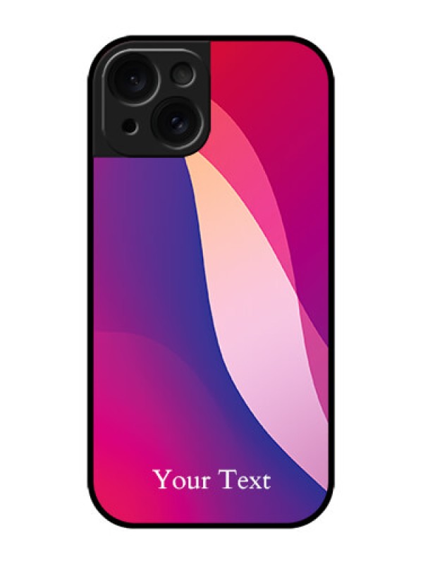 Custom iPhone 15 Custom Metal Phone CaseDigital Abstract Overlap Design