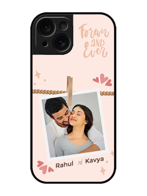 Custom iPhone 15 Custom Metal Phone CaseForever And Ever Love Design