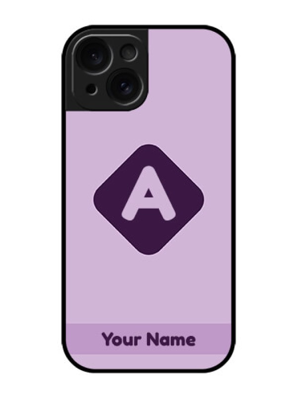 Custom iPhone 15 Custom Metal Phone CaseCustom Letter In Curved Badge Design