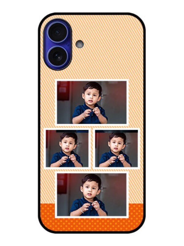 Custom iPhone 16 Plus Custom Metal Phone Case - Bulk Photos Upload Design