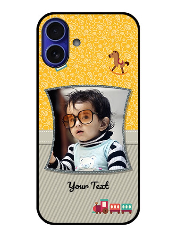 Custom iPhone 16 Plus Custom Metal Phone Case - Baby Picture Upload Design
