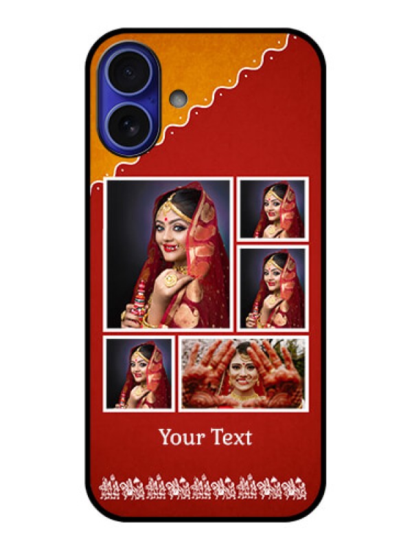 Custom iPhone 16 Plus Custom Metal Phone Case - Wedding Pic Upload Design