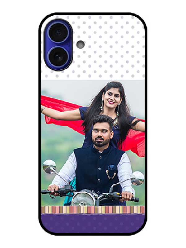 Custom iPhone 16 Plus Custom Metal Phone Case - Cute Family Design