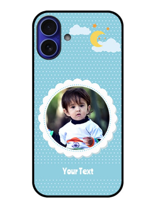 Custom iPhone 16 Plus Custom Metal Phone Case - Violet Pattern Design