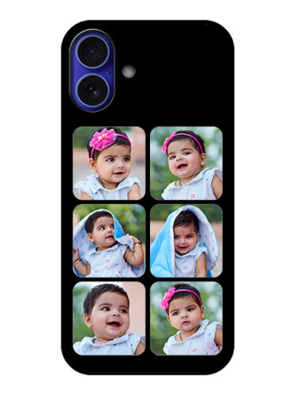 Custom iPhone 16 Plus Custom Metal Phone Case - Multiple Pictures Design