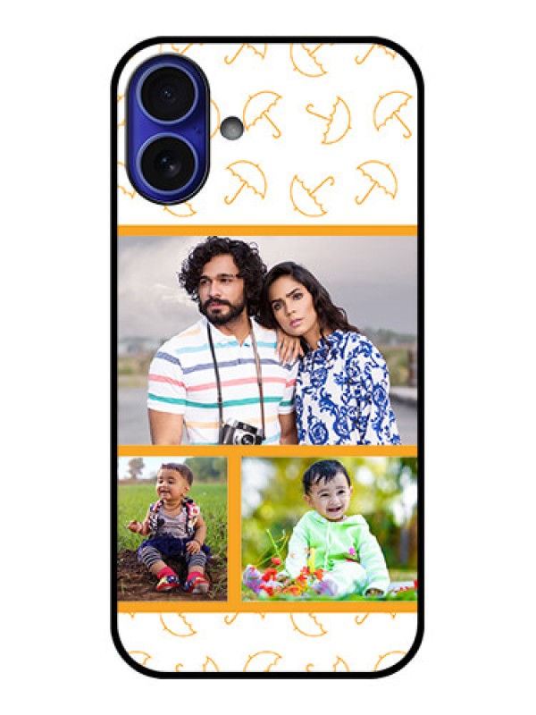 Custom iPhone 16 Plus Custom Metal Phone Case - Yellow Pattern Design