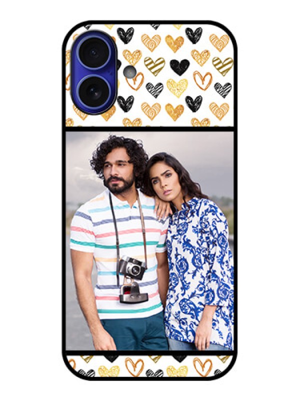 Custom iPhone 16 Plus Custom Metal Phone Case - Love Symbol Design