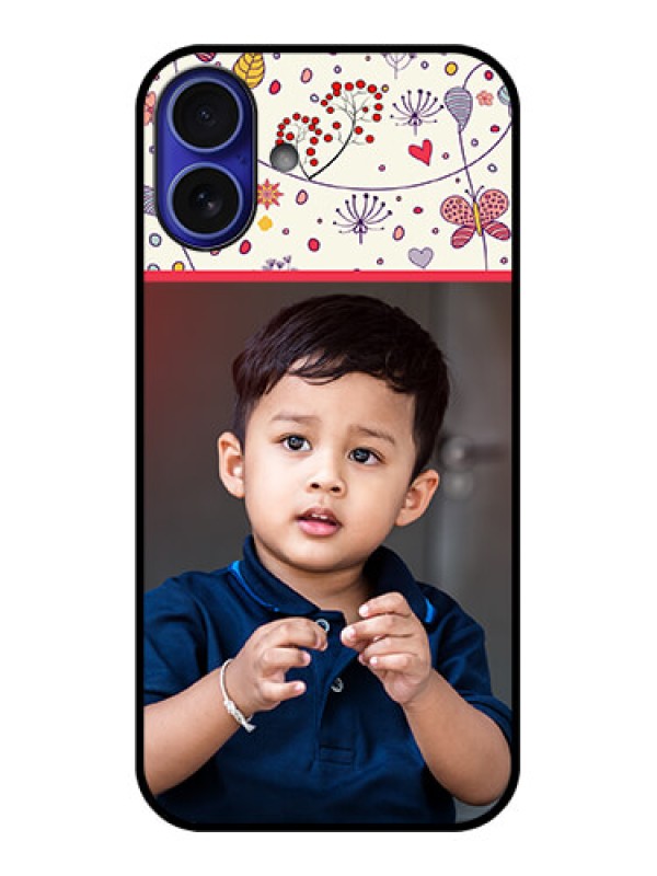 Custom iPhone 16 Plus Custom Metal Phone Case - Premium Floral Design