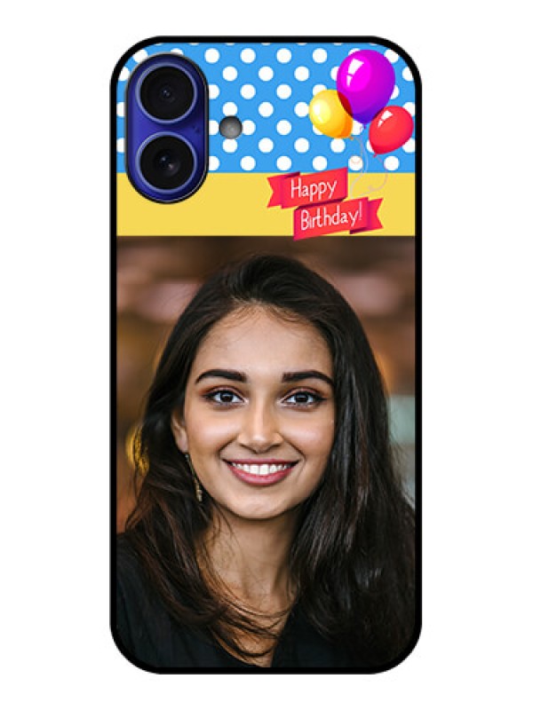 Custom iPhone 16 Plus Custom Metal Phone Case - Happy Birthday Design