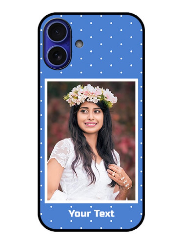 Custom iPhone 16 Plus Custom Metal Phone Case - Polka Dots Design