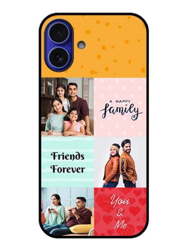 Custom iPhone 16 Plus Custom Metal Phone Case - Images With Quotes Design