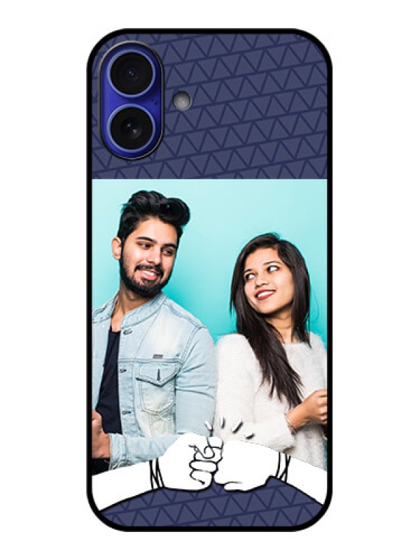 Custom iPhone 16 Plus Custom Metal Phone Case - With Best Friends Design