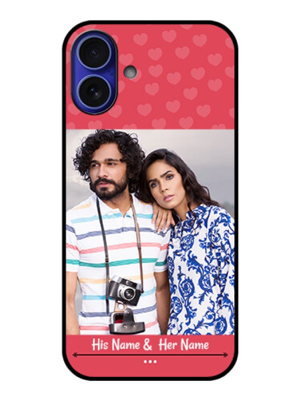 Custom iPhone 16 Plus Custom Metal Phone Case - Simple Love Design