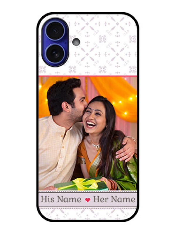 Custom iPhone 16 Plus Custom Metal Phone Case - With Photo And Ethnic Design