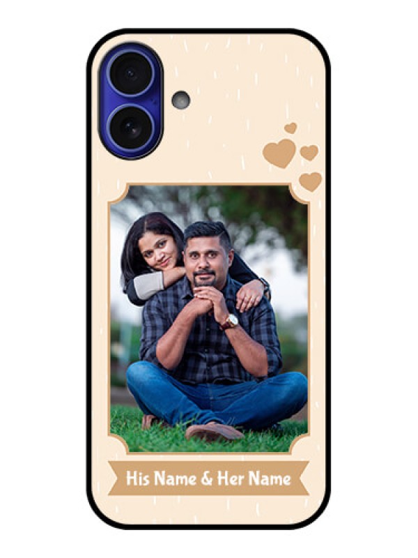 Custom iPhone 16 Plus Custom Metal Phone Case - With Confetti Love Design