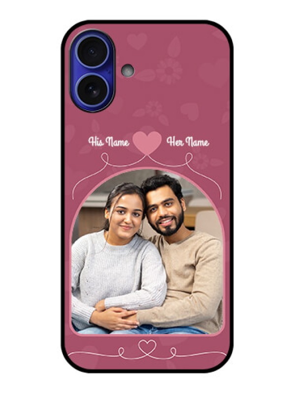 Custom iPhone 16 Plus Custom Metal Phone Case - Love Floral Design