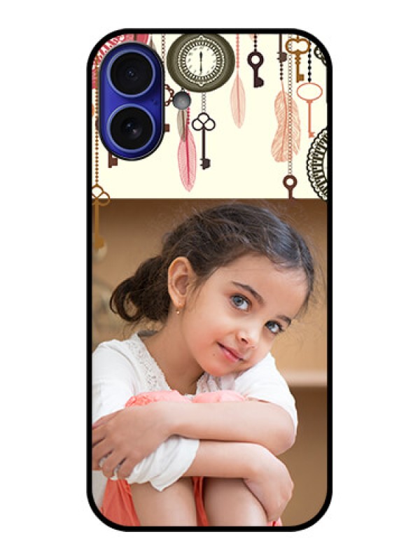 Custom iPhone 16 Plus Custom Metal Phone Case - Boho Style Design