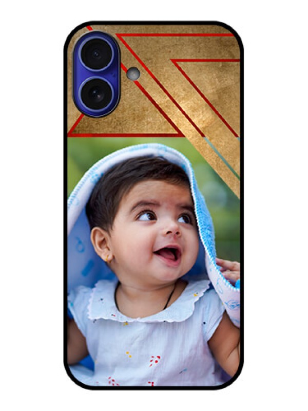 Custom iPhone 16 Plus Custom Metal Phone Case - Gradient Abstract Texture Design