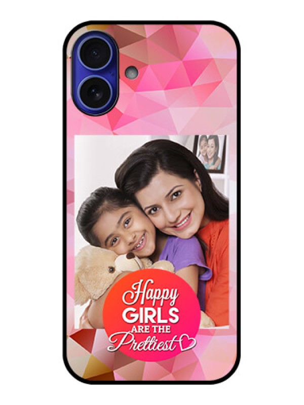 Custom iPhone 16 Plus Custom Metal Phone Case - Abstract Triangle Design